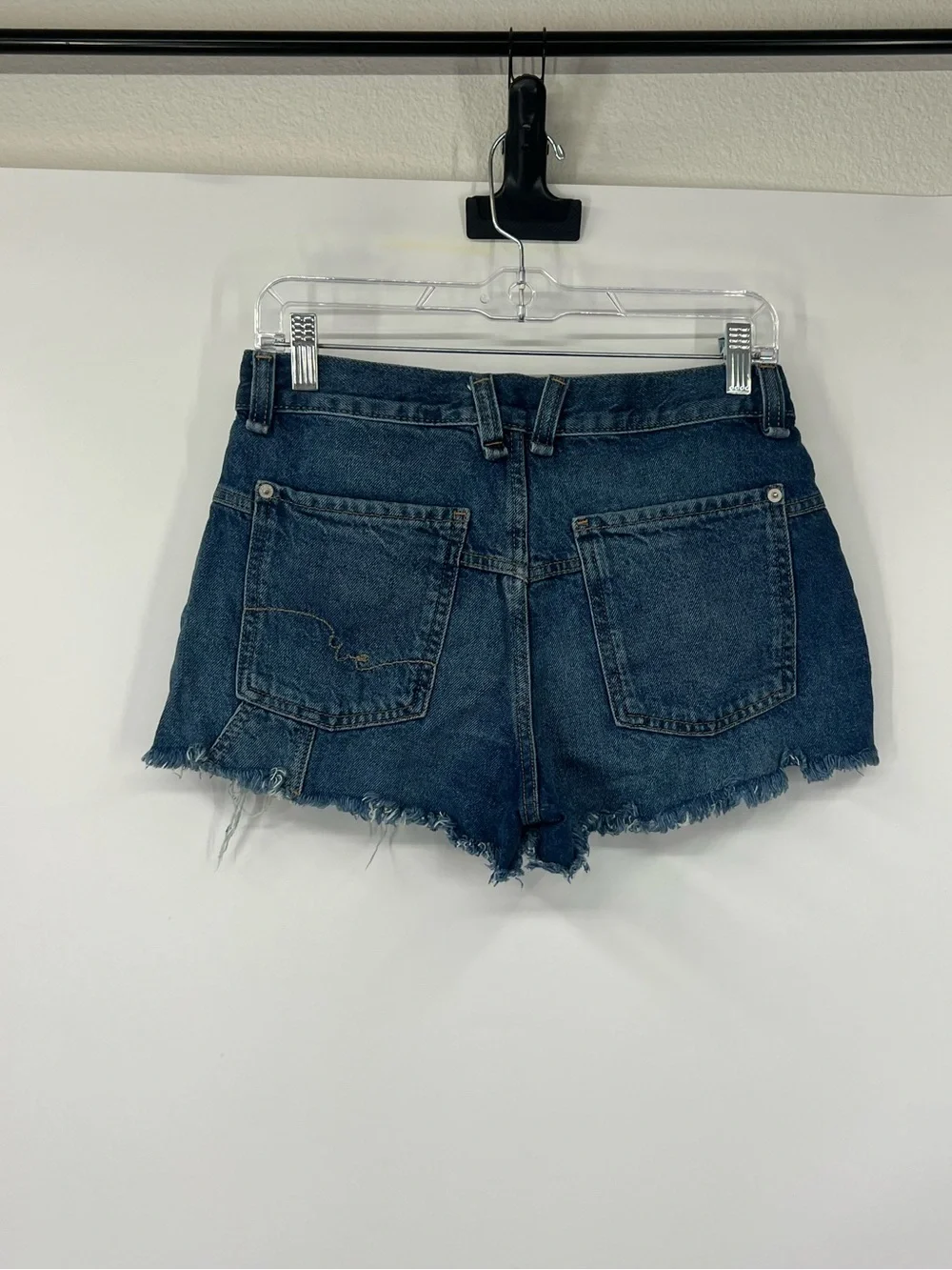 We The Free People Now Or Never Denim Shorts Button Fly Distressed